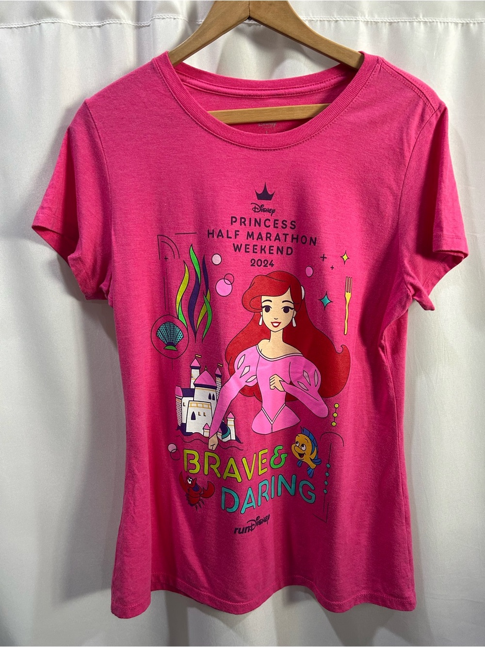 RunDisney 2024 Princess Half Marathon Ariel Punk Graphuc Tee